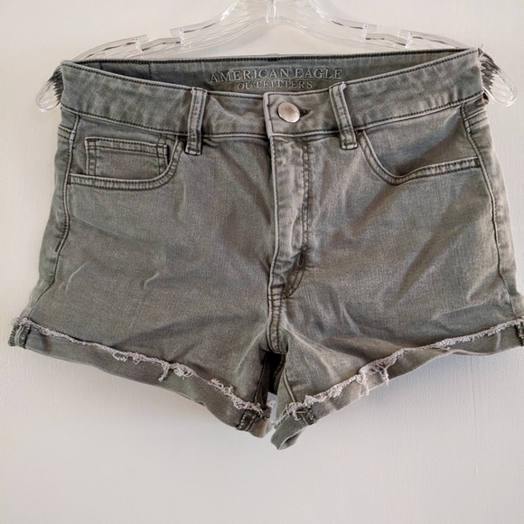 American Eagle Hi-Rise Shortie Gray - Picture 2 of 5